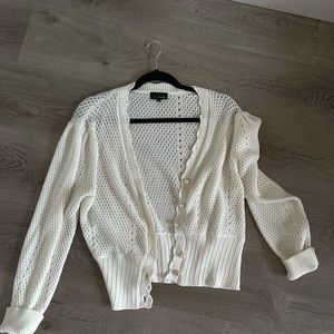 LUCY PARIS knit cardigan with pearl buttons